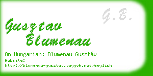 gusztav blumenau business card
